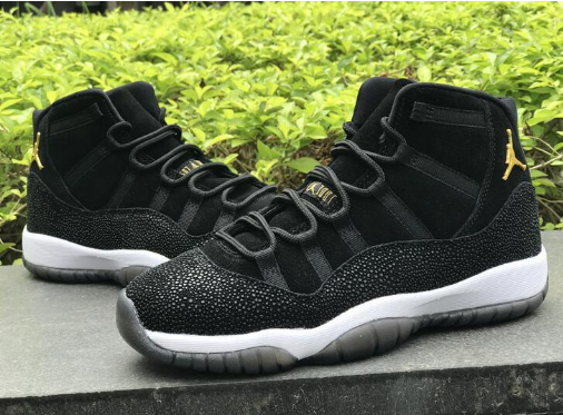 2017 Air Jordan 11 GS PRM Heiress Black Stingray Shoes